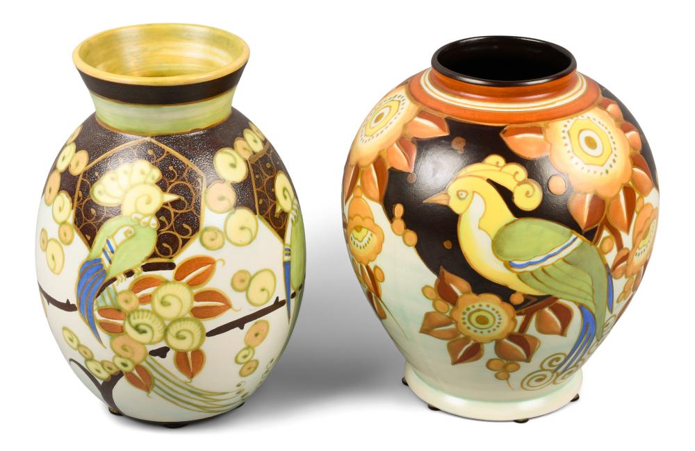 TWO BOCH FRERES KERAMIS VASES