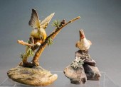 TWO BOEHM BISQUE FIGURINES OF