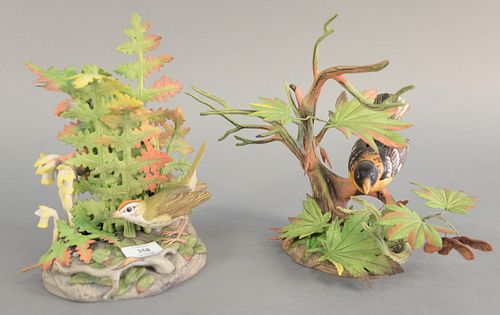 TWO BOEHM "BLACK HEADED GROSBEAK"