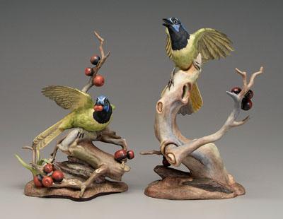 Two Boehm green jays: each