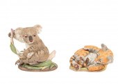 TWO BOEHM PORCELAIN ANIMALSTwo