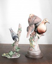 TWO BOEHM PORCELAIN BISQUE FIG