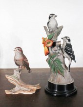 TWO BOEHM PORCELAIN BISQUE FIG