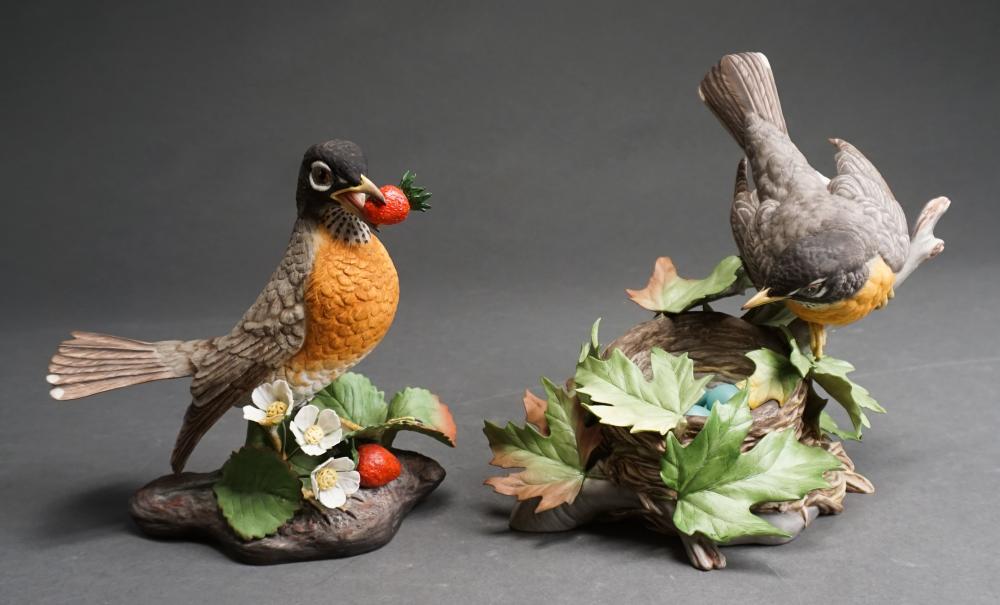 TWO BOEHM 'ROBIN' FIGURINES,