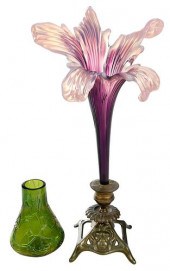 TWO BOHEMIAN ART GLASS VASESCo