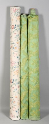 TWO BOLTS OF DESIGNER BROCADE