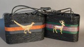 TWO BOSOM BUDDY BAGS WOVEN PUR