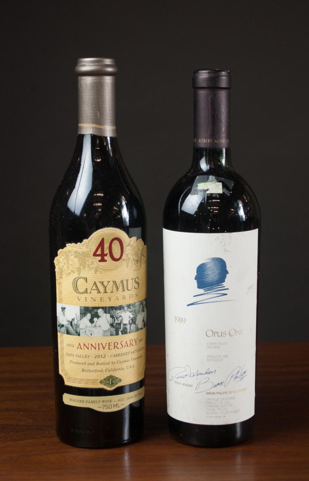 TWO BOTTLES OF CALIFORNIA NAPA