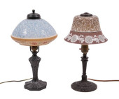 TWO BOUDOIR LAMPS<br>Two spelt
