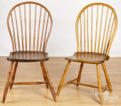 TWO BOWBACK WINDSOR CHAIRS, EA