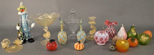 TWO BOX LOTS OF ART GLASS, TO