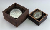 TWO BOXED COMPASSES 19TH CENTU