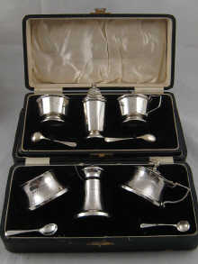Two boxed condiment sets one engine