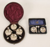 Two boxed sets of English silv