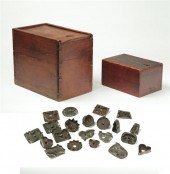 TWO BOXES AND TIN COOKIE CUTTE