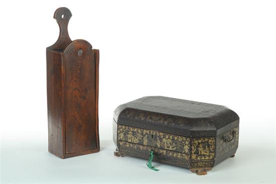 TWO BOXES.  Hanging candle box.