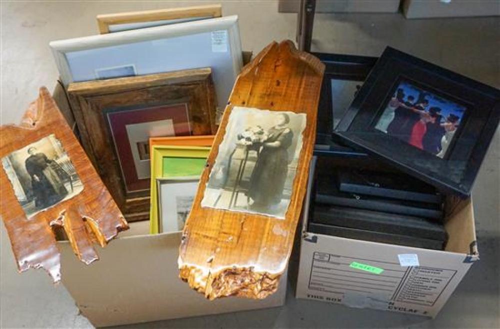 TWO BOXES OF CONTEMPORARY FRAMED