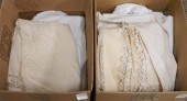 TWO BOXES OF ECRU AND OTHER TA