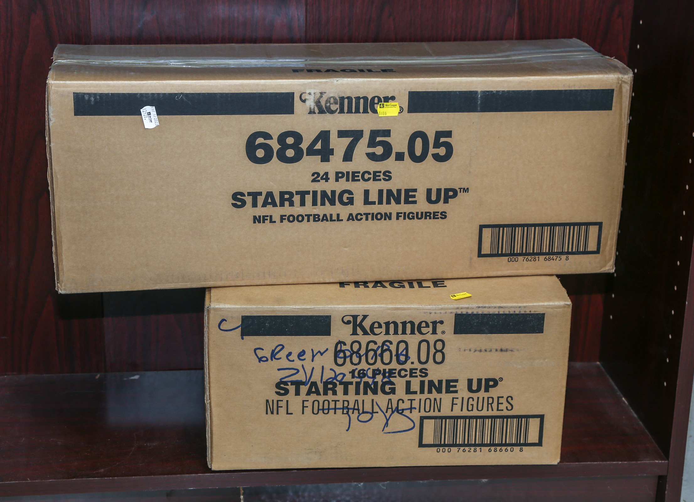 TWO BOXES OF NFL STARTING LINE UP