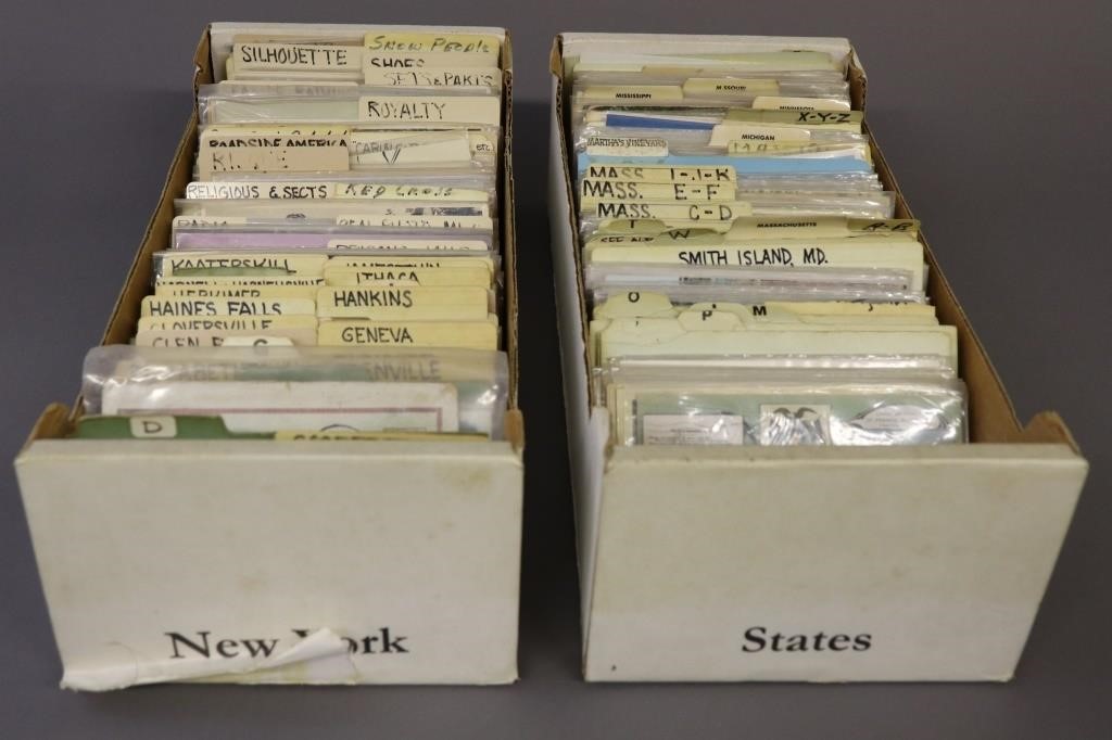 Two boxes of vintage pictorial