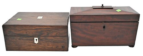 TWO BOXES, TO INCLUDE ROSEWOOD