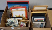 TWO BOXES WITH ASSORTED WORKS