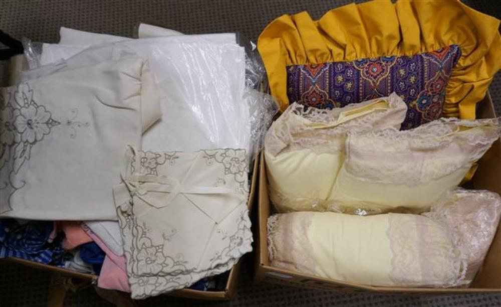 TWO BOXES WITH BED AND TABLE