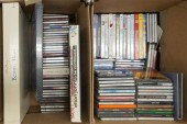TWO BOXES WITH CD'S AND DVD'S