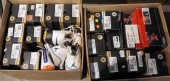 TWO BOXES WITH CONVERSE AND OT