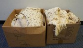 TWO BOXES WITH CROCHET AND OTH