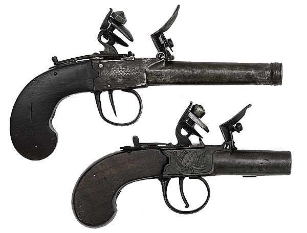 Two Boxlock Flintlock Pistols One