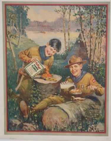 TWO BOY SCOUT KELLOGG’S POSTERS. TO