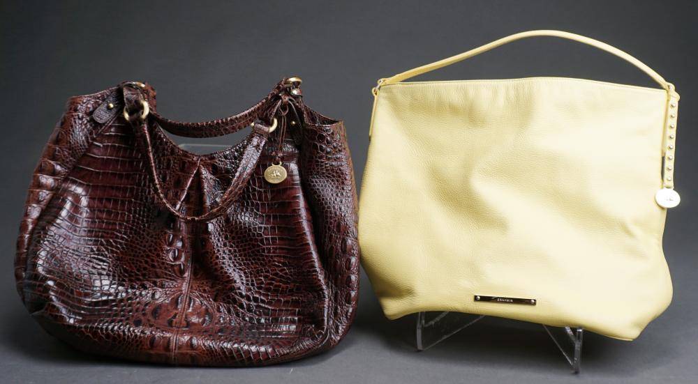 TWO BRAHMIN LEATHER SHOULDER