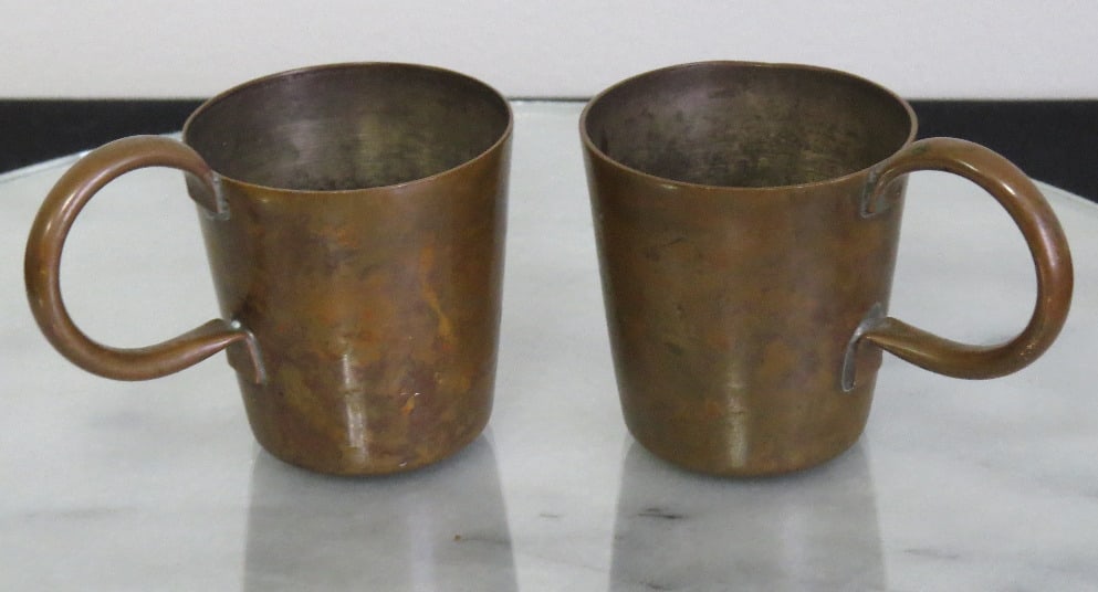 TWO BRASS 1/2 GILL BRITISH ROYAL