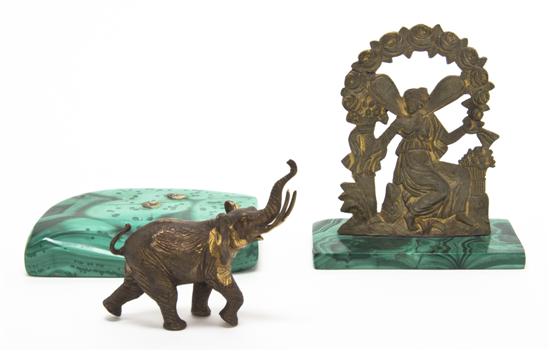 *Two Brass and Malachite Desk