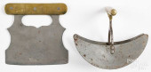 TWO BRASS AND STEEL CHOPPERS<b