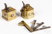 TWO BRASS BLEEDERS, 19TH C.Two
