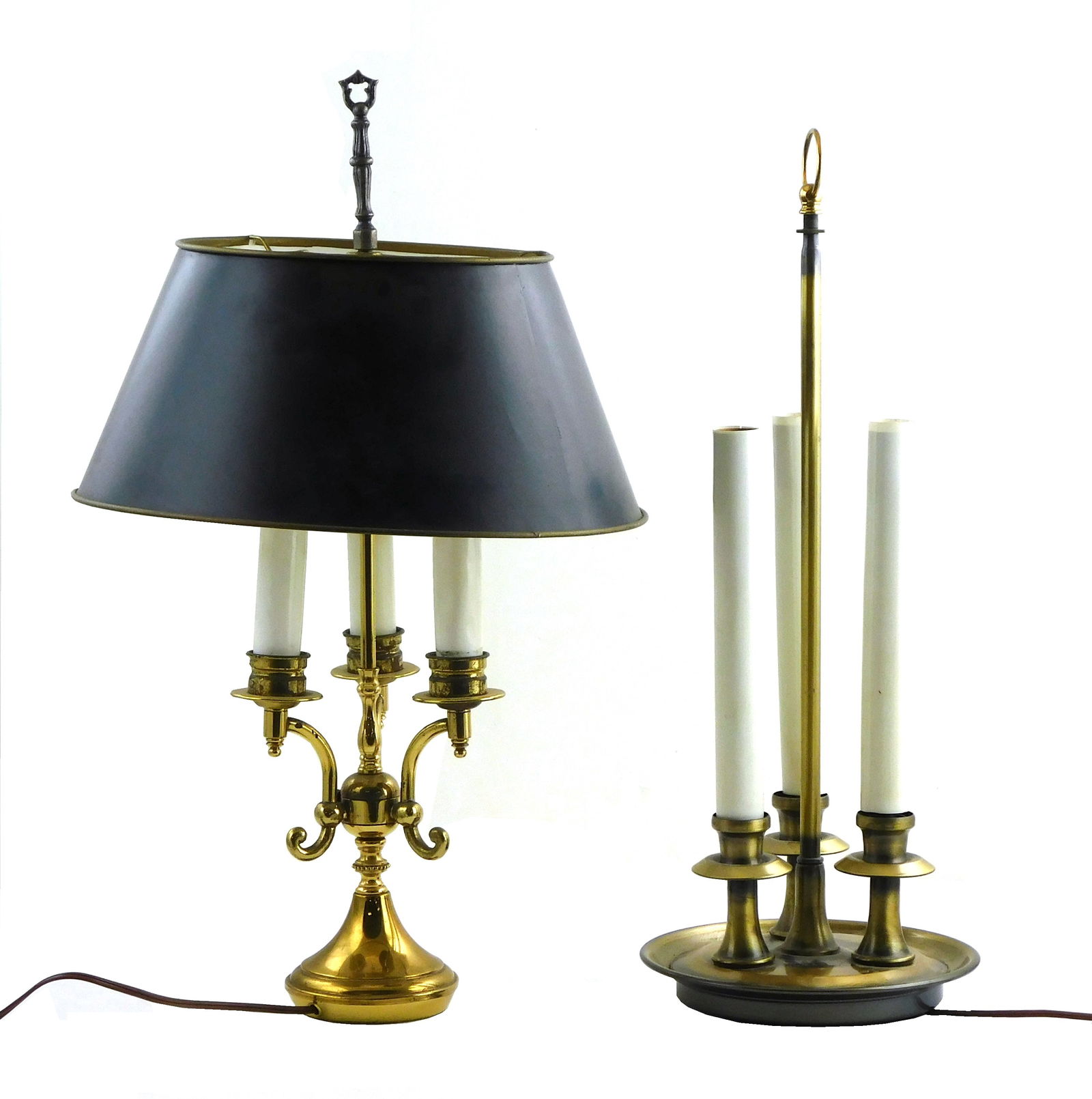TWO BRASS BOUILLOTTE FORM
