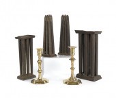 Two brass candlesticks early 1