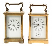 TWO BRASS CARRIAGE CLOCKSTwo B