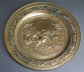 TWO BRASS EQUESTRIAN SCENE REP