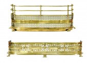 TWO BRASS FIRE FENDERS, 20TH C