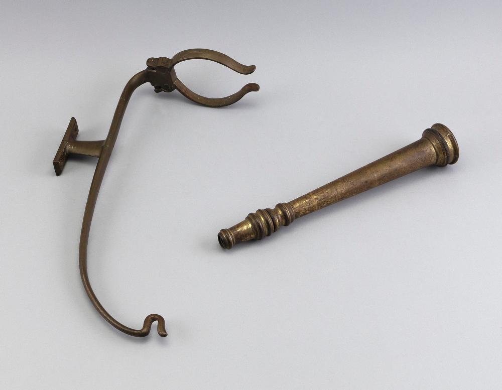 TWO BRASS FIRE-RELATED ITEMS