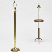 TWO BRASS FLOOR LAMPS<br>One f