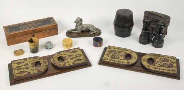 Two brass mounted expanding book