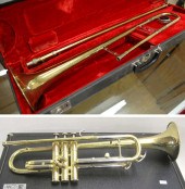 TWO ''BRASS'' MUSICAL INSTRUME