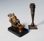 TWO BRASS OBJECTSTwo brass obj
