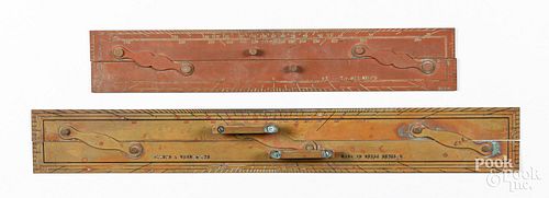 TWO BRASS PARALLEL RULESTwo brass