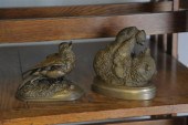 TWO BRASS SCULPTURES. One afte