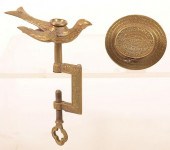 TWO BRASS SEWING RELATED ITEMS